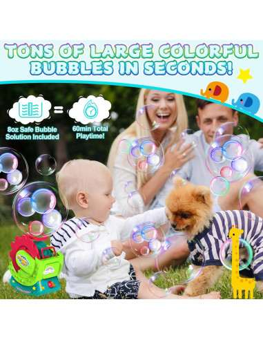 Máquina de Burbujas MAKE KIDS SMILE Verde 5,000 burbujas/min