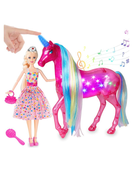 Conjunto de Muñecas Unicornio y Princesa BETTINA Grande Conjunto de Muñecas Unicornio y Princesa BETTINA Grande