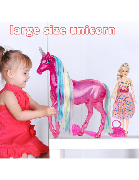 Conjunto de Muñecas Unicornio y Princesa BETTINA Grande Conjunto de Muñecas Unicornio y Princesa BETTINA Grande