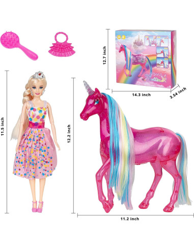 Conjunto de Muñecas Unicornio y Princesa BETTINA Grande