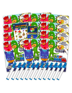 Conjunto de Libros para Colorear PJ Masks - 12 Mini Libros