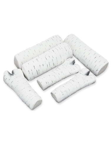 Juego de 6 Troncos de Cerámica Skyflame para Chimenea