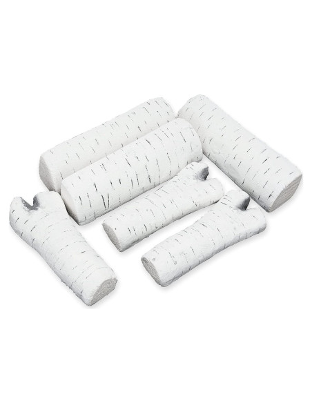 Juego de 6 Troncos de Cerámica Skyflame para Chimenea