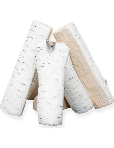 Juego de 6 Troncos de Cerámica Skyflame para Chimenea