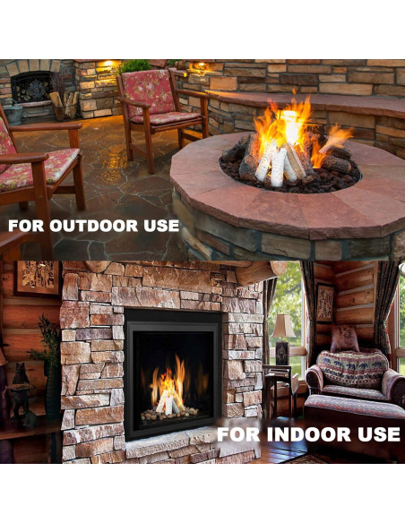 Juego de 6 Troncos de Cerámica Skyflame para Chimenea