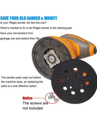 Pad de Lijado 5" Ridgid R2600 R2601 Reemplazo 300527002