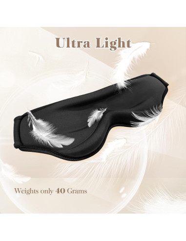 Máscara de Ojos 3D Fygrip para Dormir Sin Presión - Negra