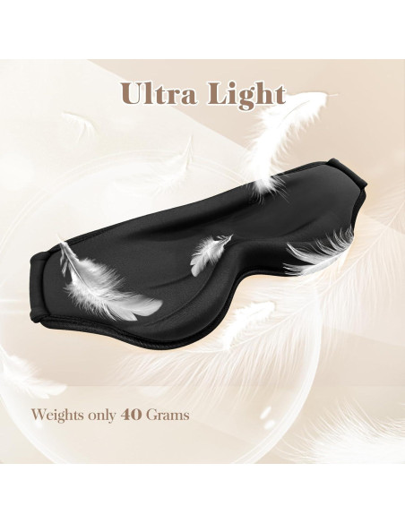 Máscara de Ojos 3D Fygrip para Dormir Sin Presión - Negra