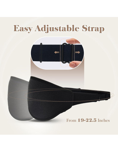 Máscara de Ojos 3D Fygrip para Dormir Sin Presión - Negra