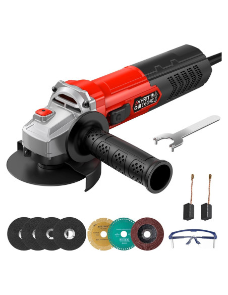 Amoladora Angular Avhrit 1200W 4.5" 13000 RPM Rojo