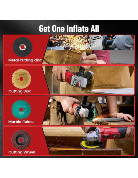 Amoladora Angular Avhrit 1200W 4.5" 13000 RPM Rojo