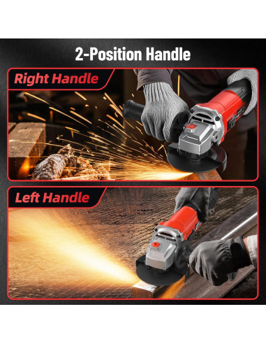 Amoladora Angular Avhrit 1200W 4.5" 13000 RPM Rojo