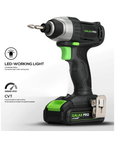 Destornillador de Impacto Inalámbrico GALAX PRO 20V 1.3Ah 2