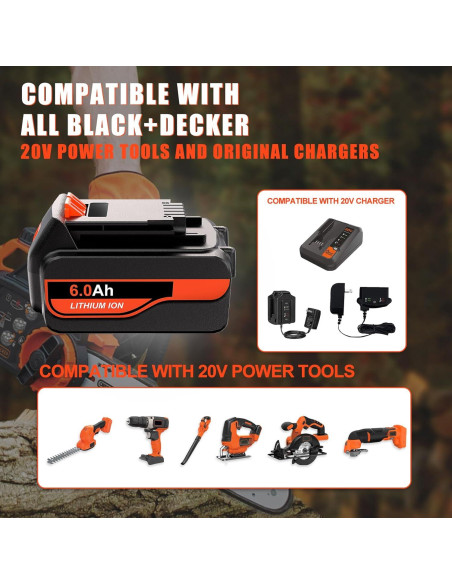 Batería de Litio 20V 6000mAh TenHutt para Black & Decker