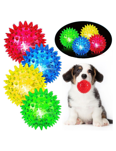 Pelotas LED para Perros JLVAUVT - Juguetes Masticadores 6.5 cm