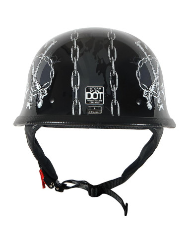 Casco de Motocicleta 1Storm HKY602 Pequeño Calavera de Cadena