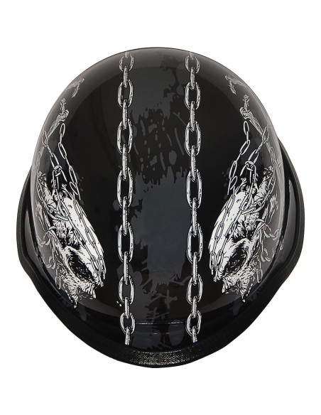 Casco de Motocicleta 1Storm HKY602 Pequeño Calavera de Cadena