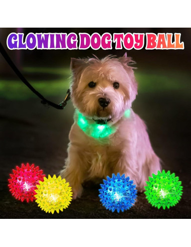 Pelotas LED para Perros JLVAUVT - Juguetes Masticadores 6.5 cm
