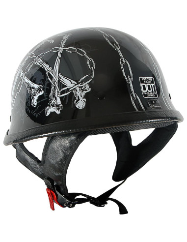 Casco de Motocicleta 1Storm HKY602 Pequeño Calavera de Cadena