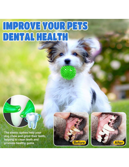 Pelotas LED para Perros JLVAUVT - Juguetes Masticadores 6.5 cm