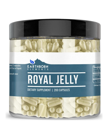 Jalea Real Earthborn Elements 200 Cápsulas Pura Sin Aditivos