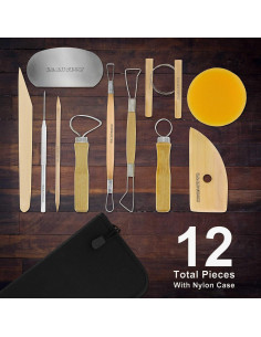 Juego de Herramientas de Cerámica U.S. Art Supply 12 Piezas 2
