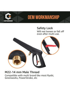 Pistola de Lavado a Presión Coyardor con Varilla y 5 Boquillas 2