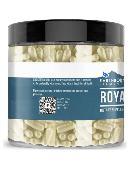 Jalea Real Earthborn Elements 200 Cápsulas Pura Sin Aditivos