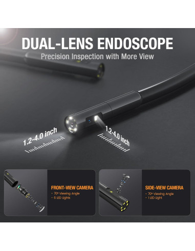 Cámara Endoscópica HD Teslong 3.05m Doble Lente Impermeable