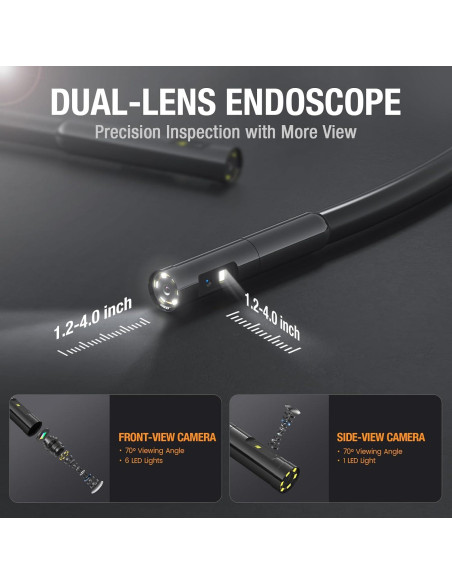 Cámara Endoscópica HD Teslong 3.05m Doble Lente Impermeable