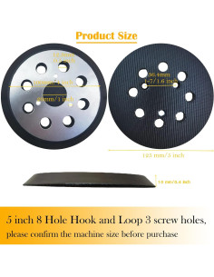 Discos de Lijado 5" Tockrop para Lijadora Orbital DeWalt 2