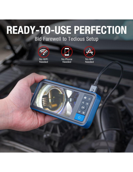 Cámara Endoscópica HD Teslong 3.05m Doble Lente Impermeable