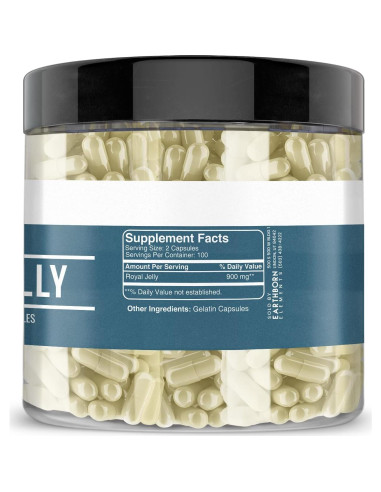 Jalea Real Earthborn Elements 200 Cápsulas Pura Sin Aditivos