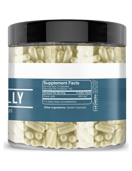 Jalea Real Earthborn Elements 200 Cápsulas Pura Sin Aditivos