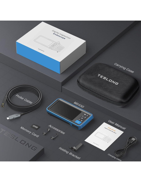 Cámara Endoscópica HD Teslong 3.05m Doble Lente Impermeable