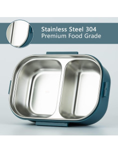 Contenedor Bento Lille Home 850ml Acero Inoxidable Azul 2