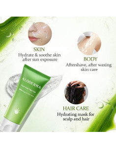 Gel de Aloe Vera 99% Orgánico Aloderma 227g - Hidratante Natural 2