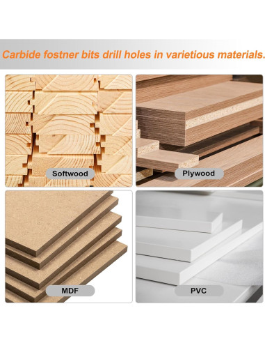 Broca de Forstner 15mm HARFINGTON Carburo de Tungsteno