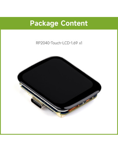 Placa de Desarrollo Waveshare RP2040 con Pantalla Táctil 1.69"