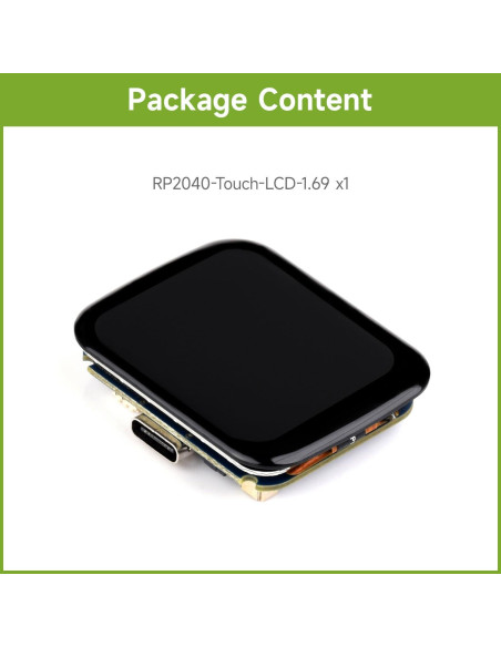 Placa de Desarrollo Waveshare RP2040 con Pantalla Táctil 1.69" Placa de Desarrollo Waveshare RP2040 con Pantalla Táctil 1.69"