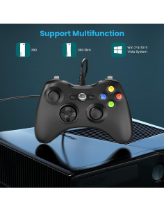 Controlador con cable YAEYE para Xbox 360 y PC USB 2