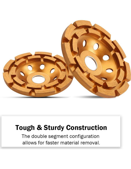 Rueda de Pulido de Concreto KSEIBI 4" Doble Fila Diamante Rueda de Pulido de Concreto KSEIBI 4" Doble Fila Diamante