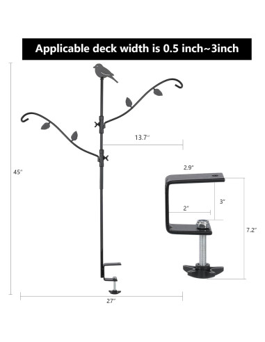 Poste para Comedero de Aves FEED GARDEN 106.68 cm Ajustable