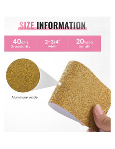 Papel de Lija PSA S SATC 40 Granos 6.99 cm x 18.29 m 2