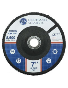 Discos de Aleta Jumbo 7" Zirconia Benchmark Abrasives 40 Grano - Paquete de 10
