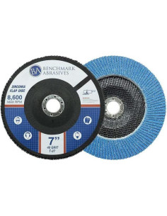 Discos de Aleta Jumbo 7" Zirconia Benchmark Abrasives 40 Grano - Paquete de 10 2