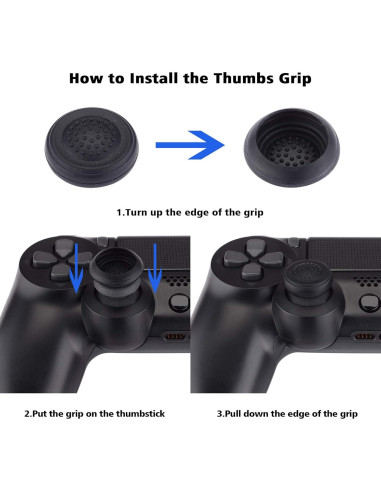 Funda de Silicona Antideslizante PlayVital Guardian PS4 Negra