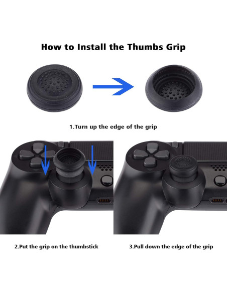 Funda de Silicona Antideslizante PlayVital Guardian PS4 Negra Funda de Silicona Antideslizante PlayVital Guardian PS4 Negra