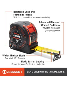 Cinta Métrica Lufkin Shockforce G2 5.18m Acero Aleado 2