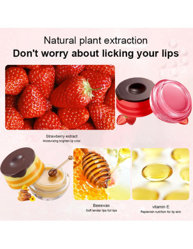 Bálsamo Labial Hidratante Qifylmaf Miel y Fresa 90g